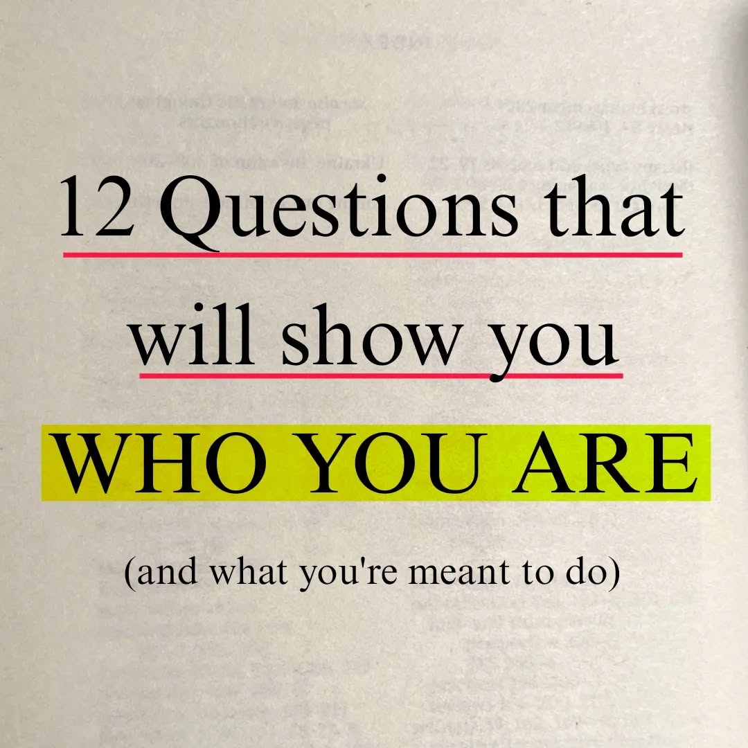 SilentStrengtth's tweet photo. 12 Questions that will show you who you are and what you're meant to do.👇 https://t.co/9nDgYax1Xv