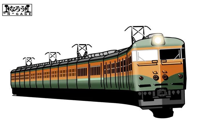 国鉄新型直流機顔の新性能電車てアリかな～?と思って描いた。#なろうGAGE 