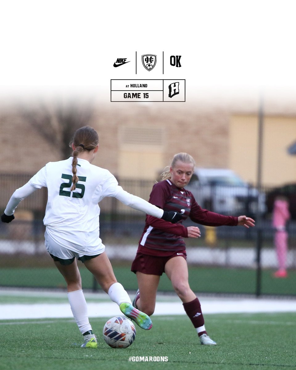 Game 1️⃣5️⃣
⚽️ At Holland
🕔 5:00pm
#GoMaroons
