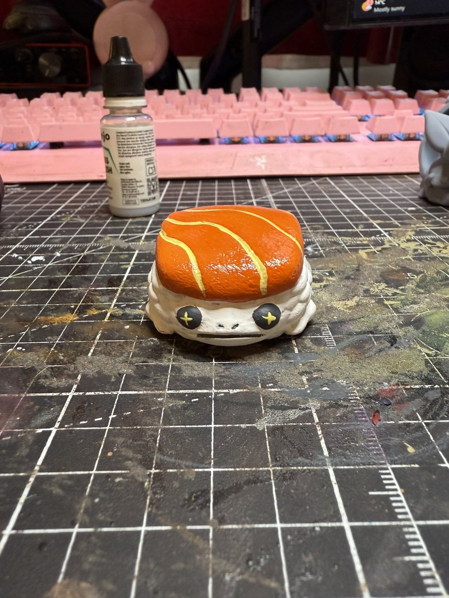 LucyFoxie's tweet photo. Sushi frog!!!!
@SorrelsSouls 

#sushi #frog #rice #art #3DPrinting #creative https://t.co/J1guYjS4uW