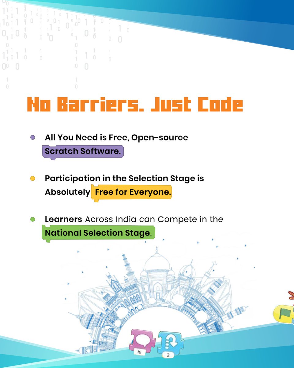 NSDCIndia's tweet photo. The Scratch Olympiad 2025 is almost here
Stay tuned to turn your creativity into code!

#NSDC #Scratch #ScratchOlympiad #CreativeProgramming #Code #Compete #NSDCIndia #OneNSDC #NSDCForSkills #SkillHaiToKalHai  #FutureSkills #SkillIndia #SkillForAll #NSDCDigitalSkill https://t.co/bqYSH4cooc