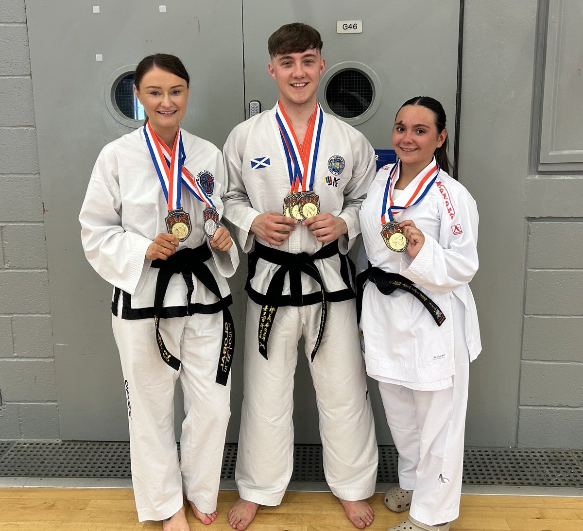 HMSPortland's tweet image. Today ET Gallagher, Lt Steven and AB Sheppard (formerly of HMS PORTLAND) won gold medals, making them Royal Navy Champions at the RNRM Martial Arts Championships 🥇 #RoyalNavy #HMSPortland @MartialMarines