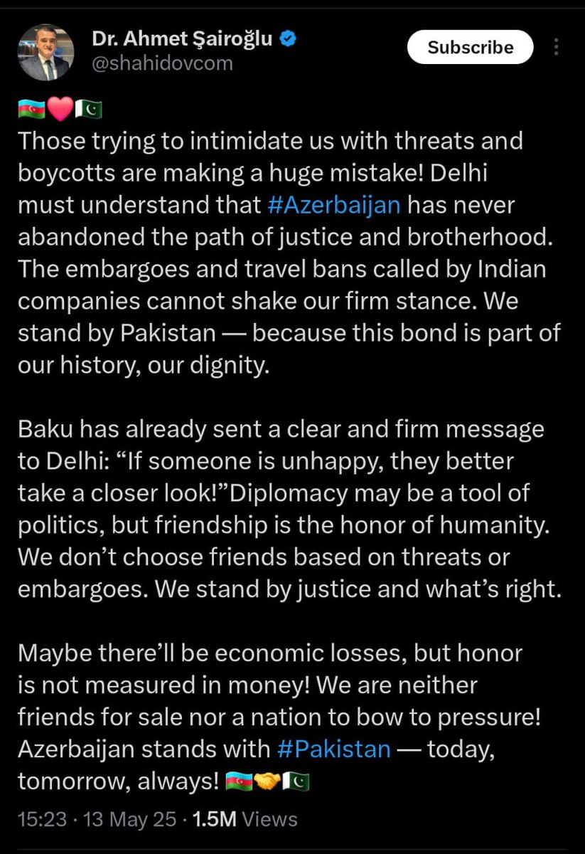 Azerbaijan is clear, but many of the Indians are not 🤦🏽‍♂️🤦🏽‍♂️