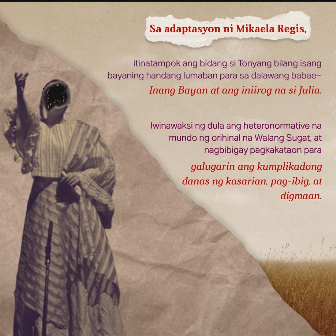 ekangarooo's tweet photo. Here’s some more information about the production.

Yes, this is a gender-bent adaptation. 🫶🏼

#Sugatán2025 https://t.co/OCjkpqb20e