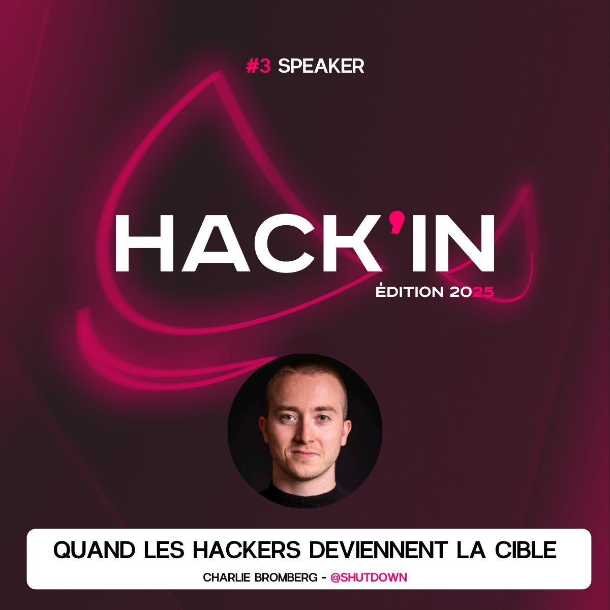 Hack'In (@_hackiin) on Twitter photo 🎙️ "Quand les hackers deviennent la cible"
On accueille Charlie Bromberg aka <a href="/_nwodtuhs/">Charlie Bromberg « Shutdown »</a> pour un talk immanquable !
Les pentesteurs, experts exposés, deviennent eux-mêmes des cibles.
Merci Charlie pour ta présence ! 🔥 #cyber #hackin2025 #ctf #infosec 🎙️ "Quand les hackers deviennent la cible"
On accueille Charlie Bromberg aka <a href="/_nwodtuhs/">Charlie Bromberg « Shutdown »</a> pour un talk immanquable !
Les pentesteurs, experts exposés, deviennent eux-mêmes des cibles.
Merci Charlie pour ta présence ! 🔥 #cyber #hackin2025 #ctf #infosec