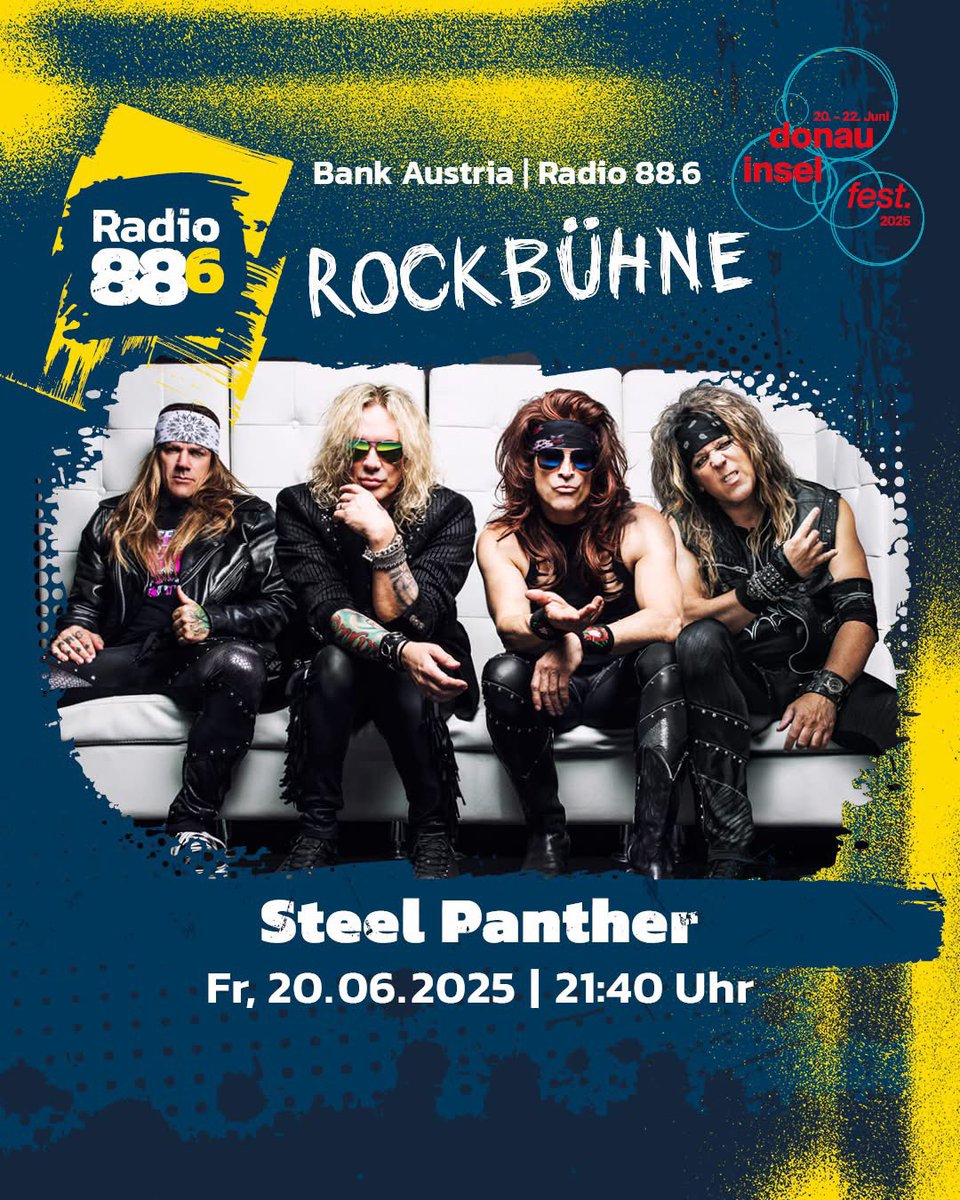🚨 FESTIVAL NEWS 🚨 

AUSTRIA!! Excited to announce that we’re coming to rock your balls off at Donauinselfest in Vienna on 20 June!!  Grab your mom, break out your party panties and we’ll see you there!!