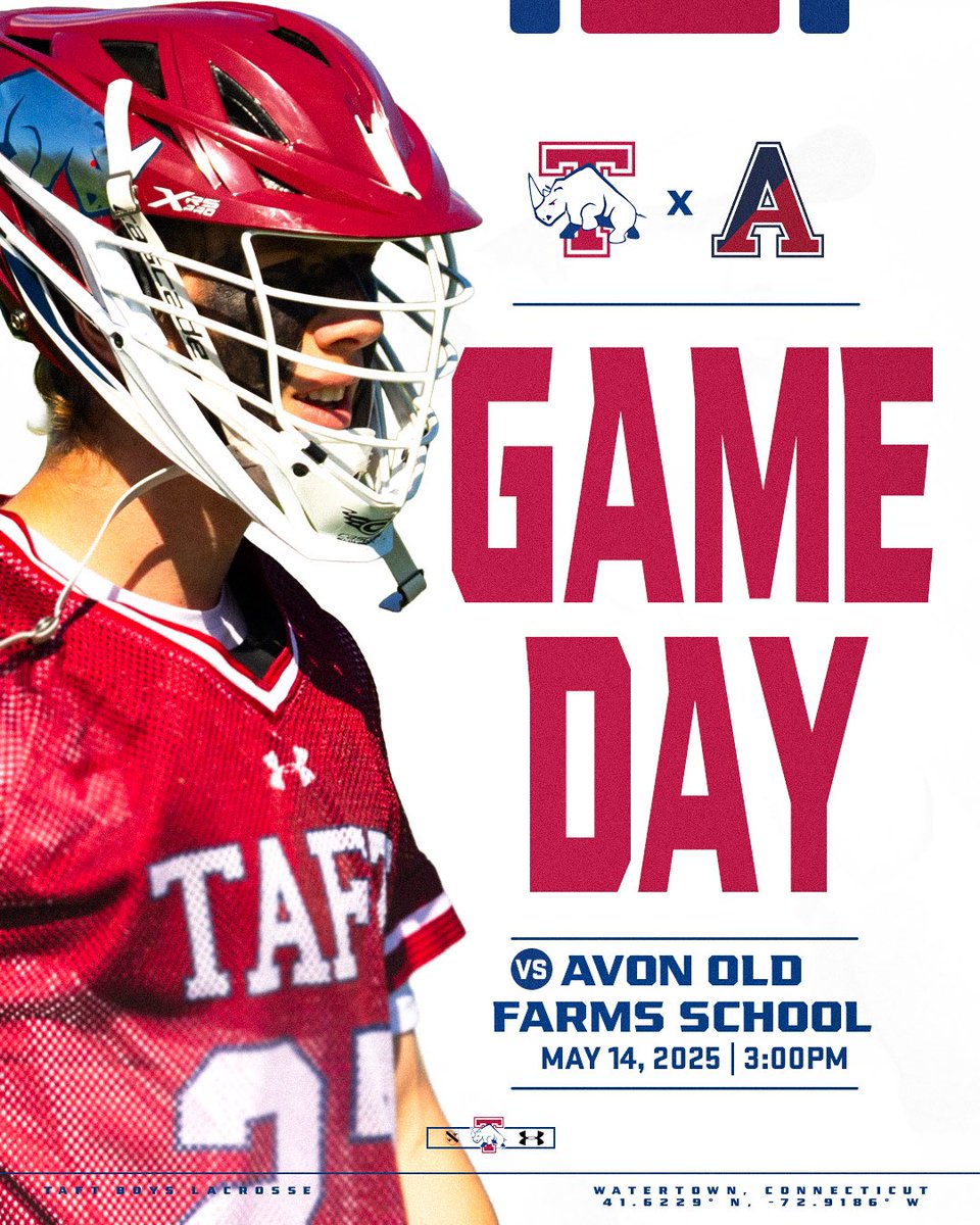🚨Game Day 🚨
🆚 Avon Old Farms
⏰ 3:00 PM
💻 Link in bio

#GoBeGreat 🔴⚪️🦏