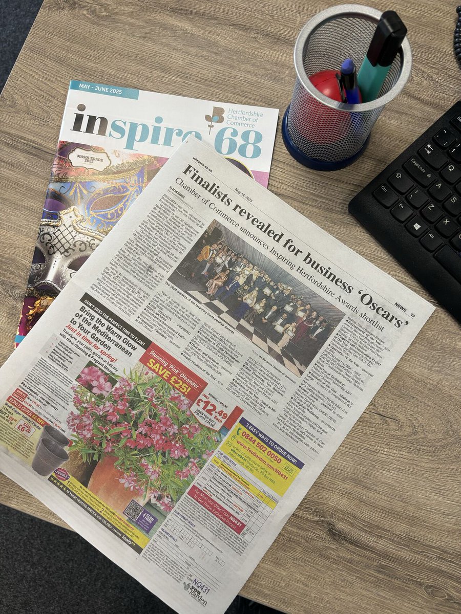 HertsChamber's tweet image. Proud to see our Inspiring Hertfordshire Awards 2025 featured in the Welwyn Hatfield Times! 🎉 Celebrating the very best of Herts business talent.
🎟️ Join us for a night of success:
hertschamber.rubicrm.com/calendar_detai…
#InspiringHerts #IHA2025 #HertsBusiness #CelebratingSuccess