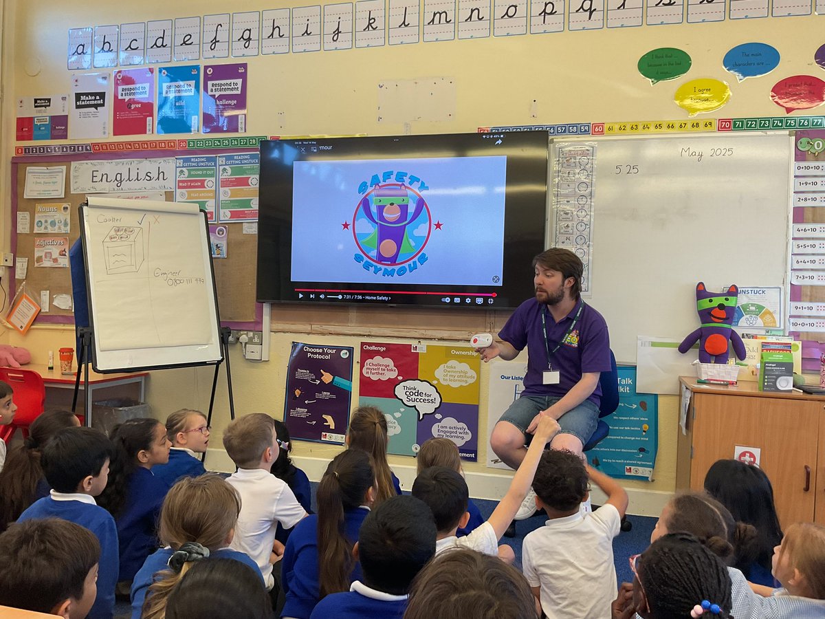 Year 2 learnt all about Carbon Monoxide from Safety Seymour.