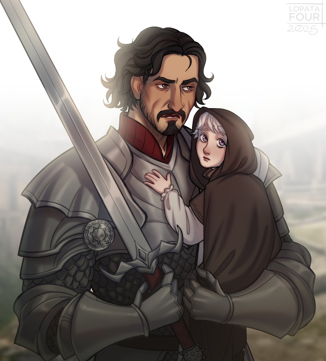 lopata_four's tweet image. Rickard Thorne with Maelor
#HotD #HouseOfTheDragon #asoiaf