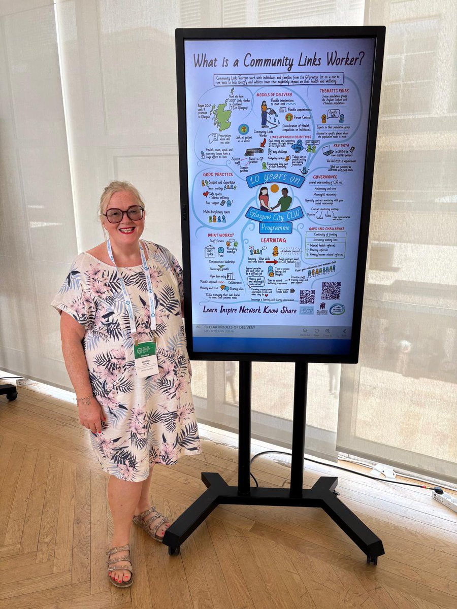 <a href="/Rmakeslinks/">Roseann Logan</a> showcasing her poster at #IFIC2025, Lisbon, raising the profile of the great work being undertaken over 10+ years with <a href="/ALLIANCEScot/">The ALLIANCE</a> <a href="/GCHSCP/">Glasgow City HSCP</a> <a href="/ScotCLWnetwork/">Scottish Community Link Worker Network</a>