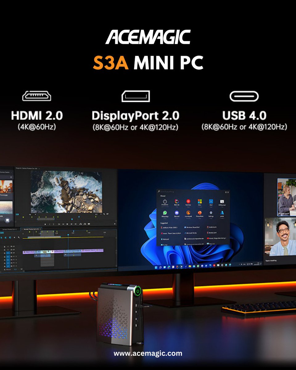 Acemagic_MiniPC's tweet image. ACEMAGIC S3A Mini PC🖥️ Experience powerhouse computing in a sleek, space-saving design—where innovation meets efficiency! 🚀🔥

🛒💨 Use the code 𝟱𝗔𝗖𝗘𝗙𝗔𝗡𝟯 for an exclusive discount code on our official website
bit.ly/AceMagic_S3A_m…

#acemagics3a #ACEMAGICminiPC…