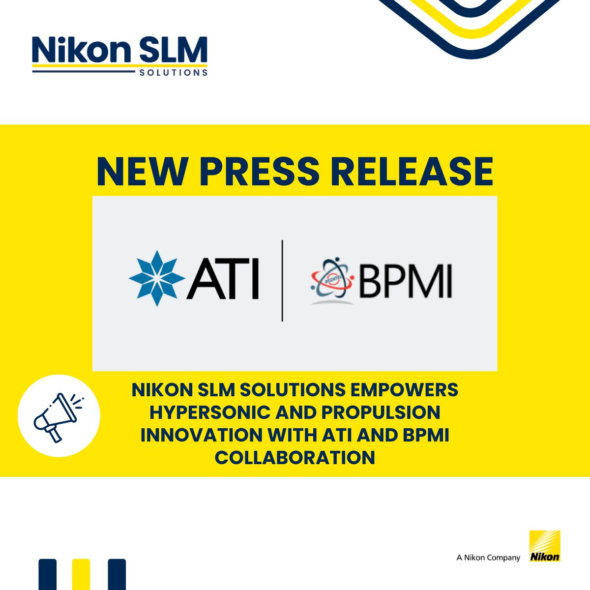 We’re proud to announce a major collaboration with ATI and Bechtel Plant Machinery, Inc. (BPMI) to support the next generation of hypersonic and naval propulsion systems using our NXG 600E platform. Full PR: nikon-slm-solutions.com/newsroom/nikon…