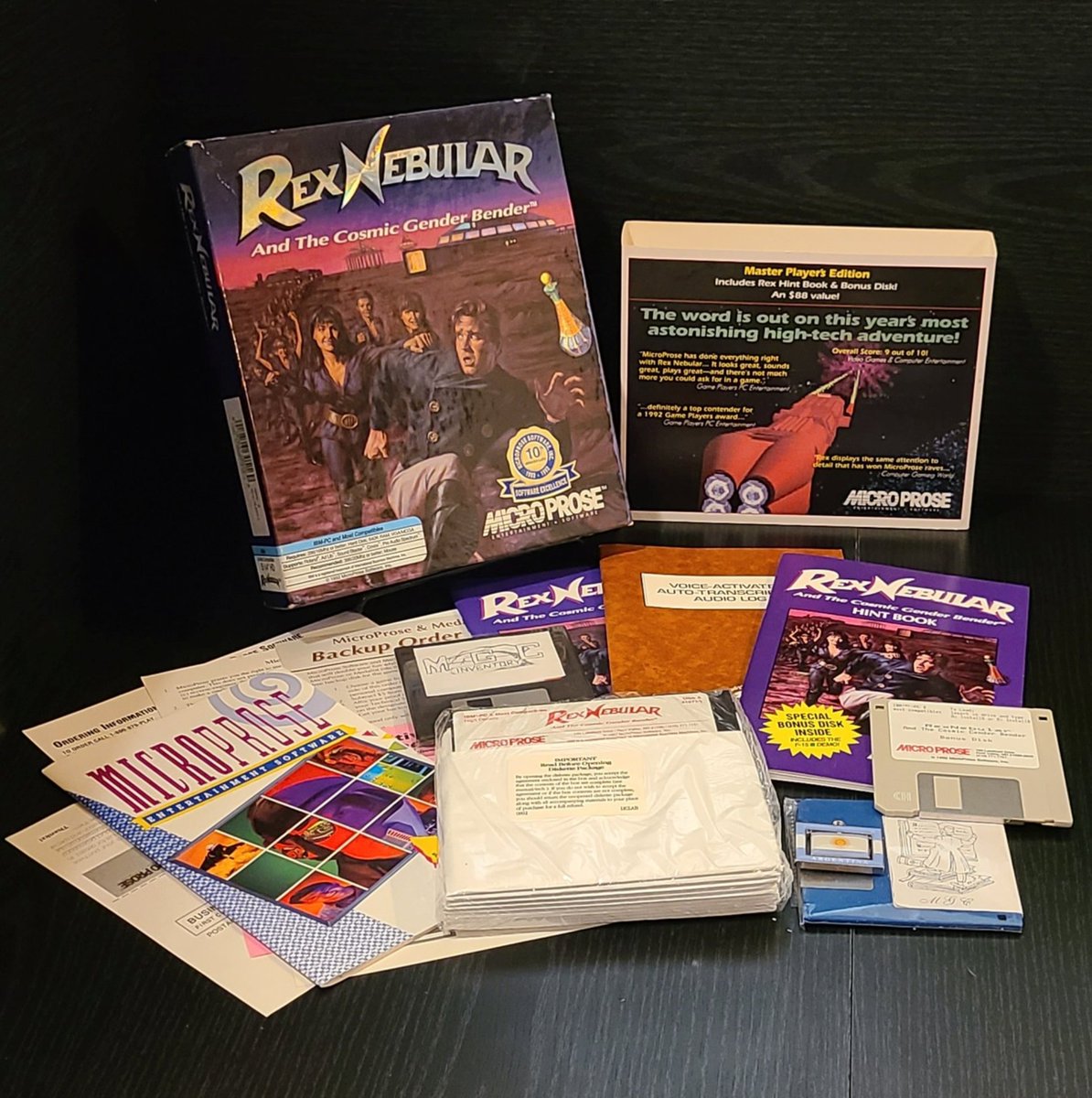 mgc_inventory's tweet image. :videogame: ID_0986
Rex Nebular and the Cosmic Gender Bender - Master Player's Edition (1992)
Developer : MicroProse Software, Inc.
Ver : US - 5.25" - PC

#microprose #rexnebular #mpslabs #genderwars #pointandclickadventure #grapichsadventure #sealedbigbox #sealed #bigbox