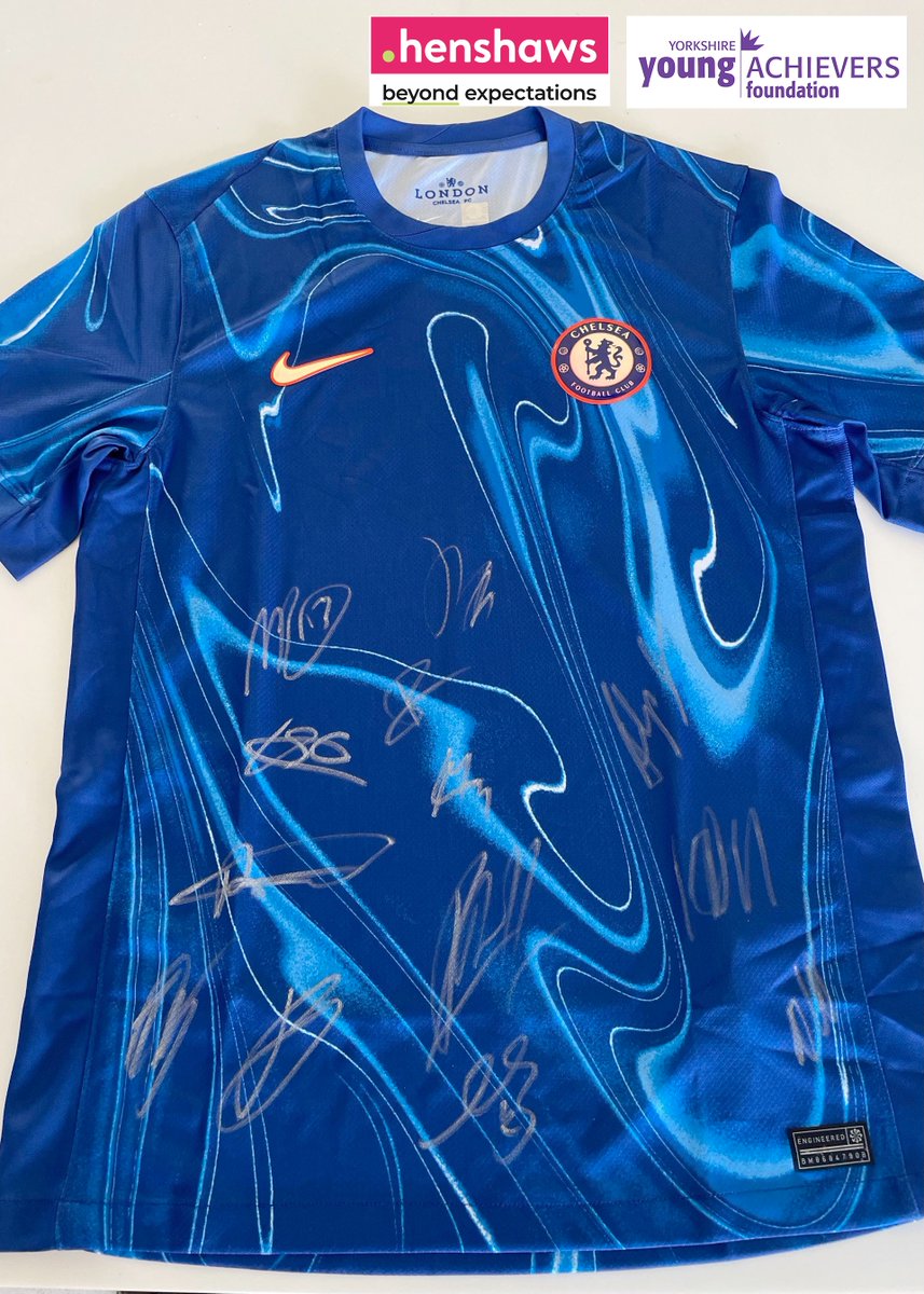 Henshaws (@henshaws) on Twitter photo Charity Auction🚨 Chelsea shirt signed by European Cup Final Team, kindly donated by Director of <a href="/ChelseaFC/">Chelsea FC</a> 🔵⚽
Place your bids by retweeting with your pledge. Highest bidder wins!
Proceeds supporting @henshaws & @yorksachievers – empowering young people with disabilities 💪 Charity Auction🚨 Chelsea shirt signed by European Cup Final Team, kindly donated by Director of <a href="/ChelseaFC/">Chelsea FC</a> 🔵⚽
Place your bids by retweeting with your pledge. Highest bidder wins!
Proceeds supporting @henshaws & @yorksachievers – empowering young people with disabilities 💪