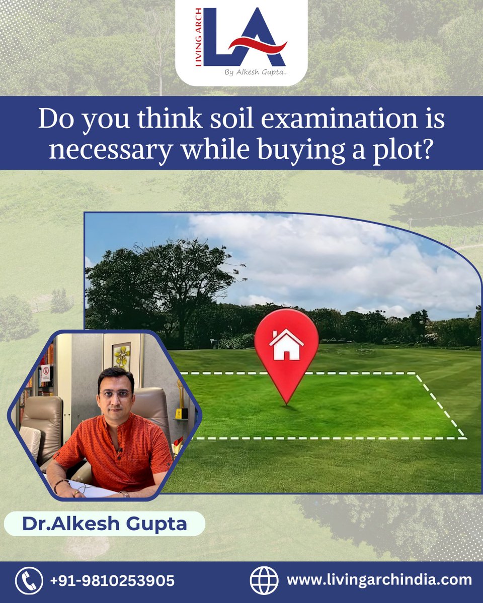 alkeshgupta1979's tweet image. Soil examination is very important, as it must bear the full weight of the structure and withstand natural forces such as air, wind, and earthquakes.

#SoilTesting #ConstructionSafety #ArchitectureTips #VastuCompliant #LivingArchIndia #StructuralSafety #DrAlkeshGupta