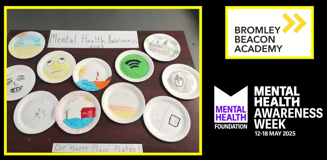 BBA Orpington (@lseatbbao) on Twitter photo Our amazing Year 8 pupils have been exploring mental health and self-care by creating their own 'Happy Place' plates!
They designed a plate inspired by the people, places, or things that bring them comfort and joy —
Such thoughtful, creative work from KS3 <a href="/mentalhealth/">Mental Health Foundation</a> Our amazing Year 8 pupils have been exploring mental health and self-care by creating their own 'Happy Place' plates!
They designed a plate inspired by the people, places, or things that bring them comfort and joy —
Such thoughtful, creative work from KS3 <a href="/mentalhealth/">Mental Health Foundation</a>