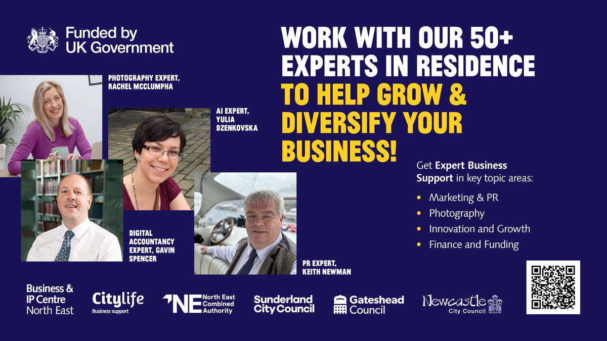 The Citylife Business Support Grant is back!
SMEs in Newcastle, Northumberland, North Tyneside, Gateshead &amp; Sunderland can access up to 12 hours of expert support—free!
From marketing to finance &amp; more!
Apply now: bipcnortheast.co.uk/citylife-busin…