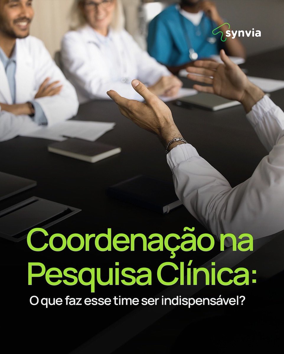 synviagroup's tweet photo. O Coordenador de Estudos Clínicos garante que todas as etapas do estudo sejam executadas com qualidade, organização e de acordo com as normas regulatórias.  A equipe de coordenação do Synvia Clinical desempenha todas essas atividades com competência, compromisso e excelência. https://t.co/kdpjzK8BjH