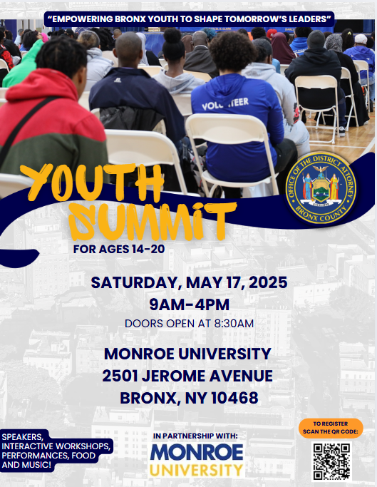 Harry S Truman HS (@trumanhs) on Twitter photo π¨ Bronx youth ages 14β20! Join the Bronx DAβs Youth Summit on Sat, May 17 at <a href="/monroecollegeNY/">Monroe College</a> for a day of workshops, giveaways, and real talk on gun violence, dating, & conflict resolution. π£οΈππ Register by May 15: eventbrite.com/e/bronx-youth-β¦ #BronxYouth #DASummit2025 π¨ Bronx youth ages 14β20! Join the Bronx DAβs Youth Summit on Sat, May 17 at <a href="/monroecollegeNY/">Monroe College</a> for a day of workshops, giveaways, and real talk on gun violence, dating, & conflict resolution. π£οΈππ Register by May 15: eventbrite.com/e/bronx-youth-β¦ #BronxYouth #DASummit2025