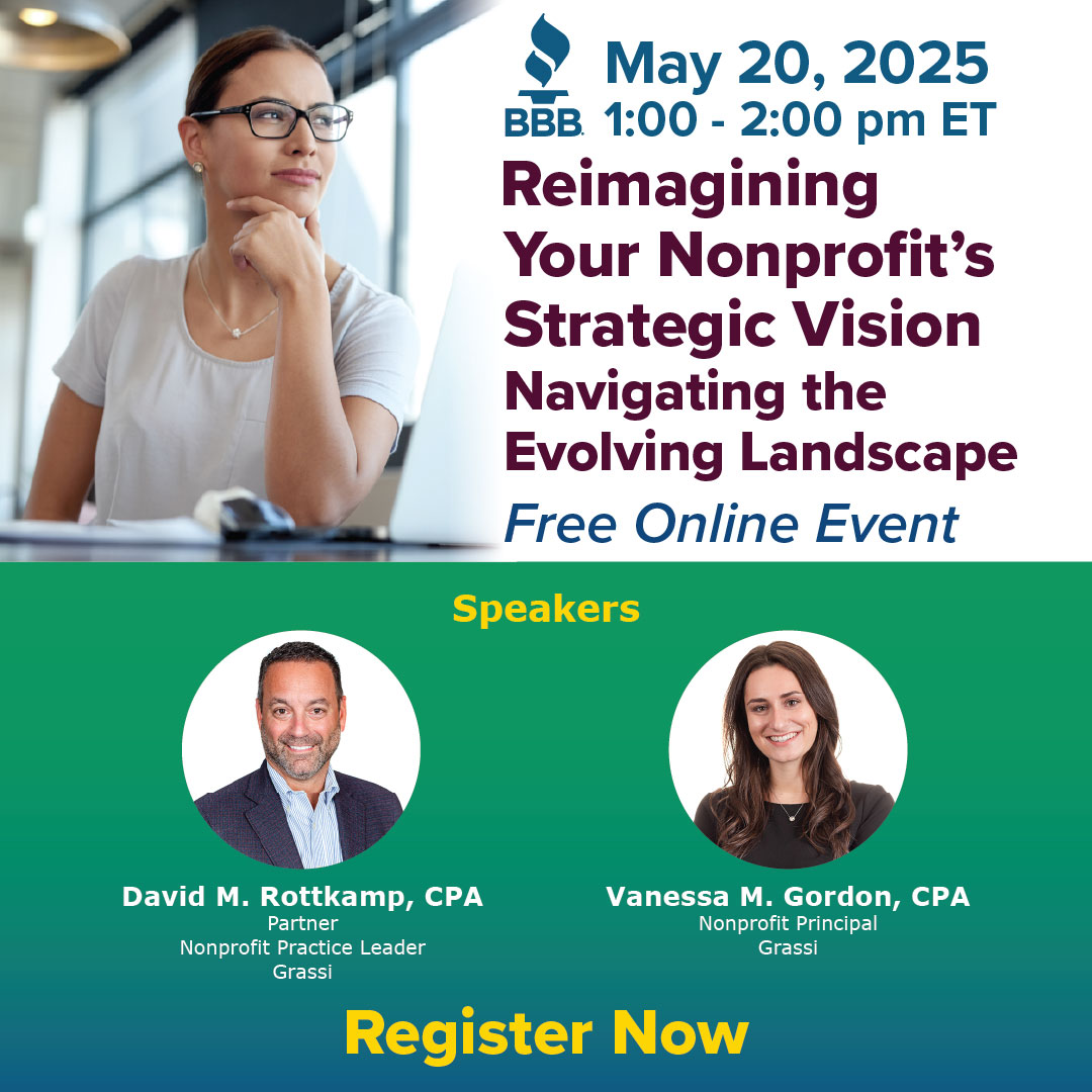 BaruchMarxe's tweet image. Only 1 week to go! ⏳
Join May 20 @ 1PM EDT for a FREE nonprofit strategy event—resilience, risk, &amp;amp; sustainability insights from the pros.

🎟️ Register now: ow.ly/EGwu50VFAio
#Nonprofits #Leadership #Grassi #FreeEvent