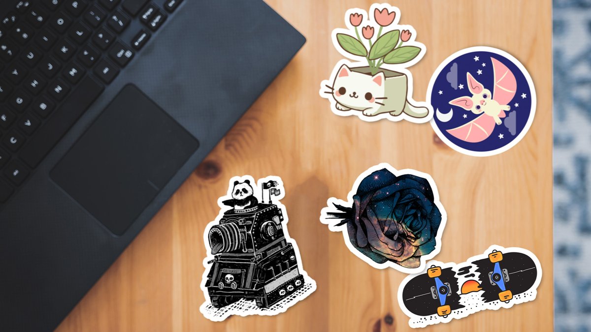 Peel good with one of DBH’s coolest stickers this summer! #stickers Artwork by katzura, aglomeradesign, RonanLynam, FlowerRain &amp; darruda. dbh.la/stickers2025