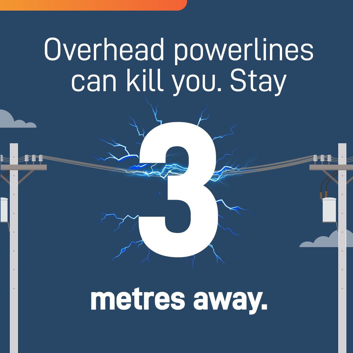 Powerline Safety Week (May 12-18) is a reminder that overhead powerlines can be deadly. Always stay at least 3m away from overhead powerlines. No chore or home project is worth dying for. Learn more at ESAsafe.com/PowerlineSafety