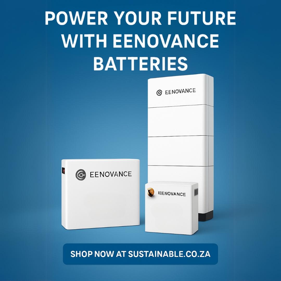 Upgrade to reliable energy with Eenovance LiFePO₄ batteries!

6000+ cycles, modular design, and SunSynk compatibility. Perfect for your sustainable energy needs.

🔗 Shop now - sustainable.co.za/collections/so… 

#Eenovance #SolarEnergy #LiFePO4 #SustainableLiving