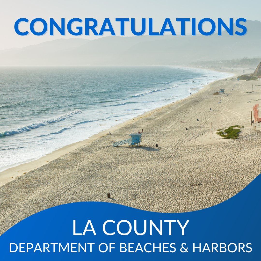 Celebrating three years of Blue Flag excellence, LA County has received its third Blue Flag award for Westward Beach! ✨

Blue Flag USA staff are honored to celebrate LA County’s continued leadership in sustainable beach management. <a href="/lacdbh/">LA County Beaches & Harbors</a>