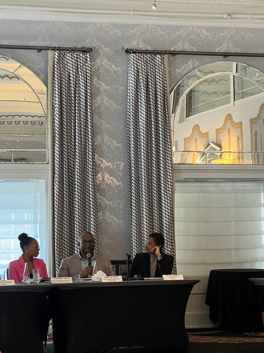 DCHFA's tweet photo. Our executive director/CEO, Christopher E. Donald, and Chief of Staff, Nikol Nabors-Jackson, attended @POAHcommunities’ reception and panel. The panel featured Marcus Ervin, DCHFA’s SVP of Multifamily Lending and Neighborhood Investments, as a speaker.
#WeAreDCHFA https://t.co/TPbe6dd8lC