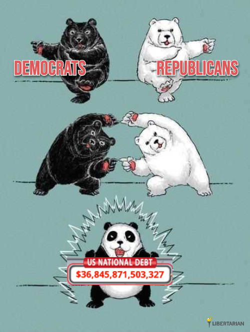 Government should not incur debt, which burdens future generations without their consent. 

We support the passage of a “Balanced Budget Amendment” to the U.S. Constitution, provided that the budget is balanced exclusively by cutting expenditures, and not by raising taxes.