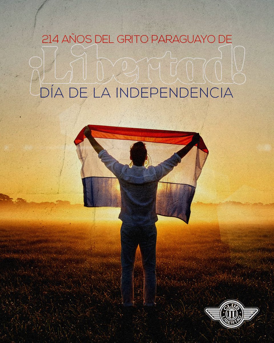 ¡Hace 214 años el grito de LIBERTAD resonaba en todo el país! 🇵🇾🤩

¡Feliz Independencia República del Paraguay!