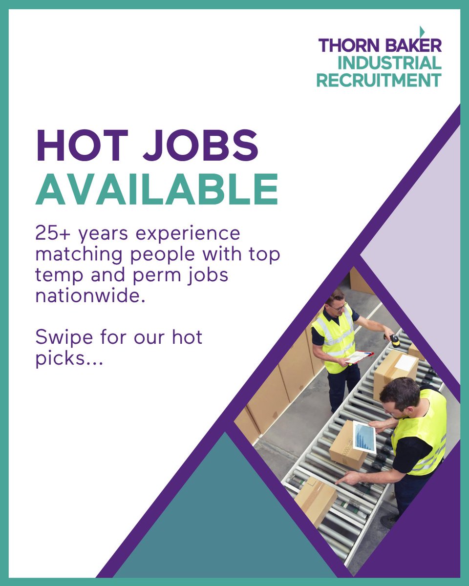 ThornBakerInd's tweet image. Top jobs up for grabs 🔥

Swipe through for a snapshot of what’s on offer! 
 
And that’s just the start.

What are you waiting for? Get in contact today:
obi41.nl/bsut98uz

#HotJobs #FLTDriver #WarehouseOperatives #RefuseDrivers #IndustrialRecruitment #ThisIsThornBaker