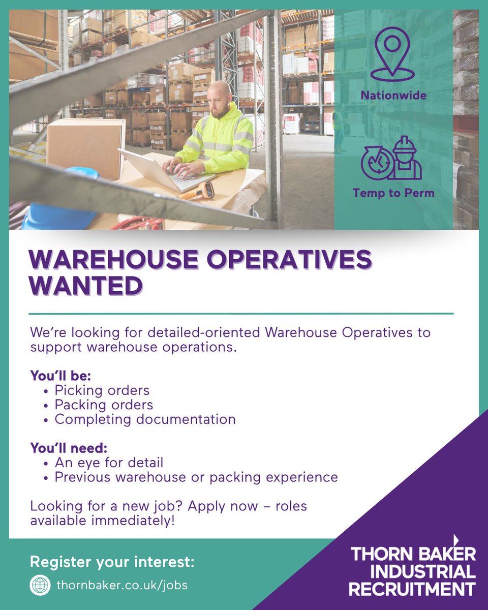 ThornBakerInd's tweet image. Top jobs up for grabs 🔥

Swipe through for a snapshot of what’s on offer! 
 
And that’s just the start.

What are you waiting for? Get in contact today:
obi41.nl/bsut98uz

#HotJobs #FLTDriver #WarehouseOperatives #RefuseDrivers #IndustrialRecruitment #ThisIsThornBaker