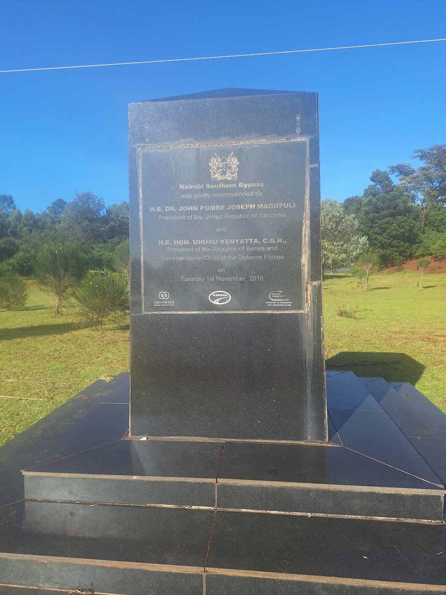 Most people credit Mwai Kibaki for the 'bypasses' around Nairobi. 

I am still looking for his footprint. 

I got this firm one by JPM and UK, and went aaaahhh, what am I missing. Or what exactly is "commissioning"?

😜