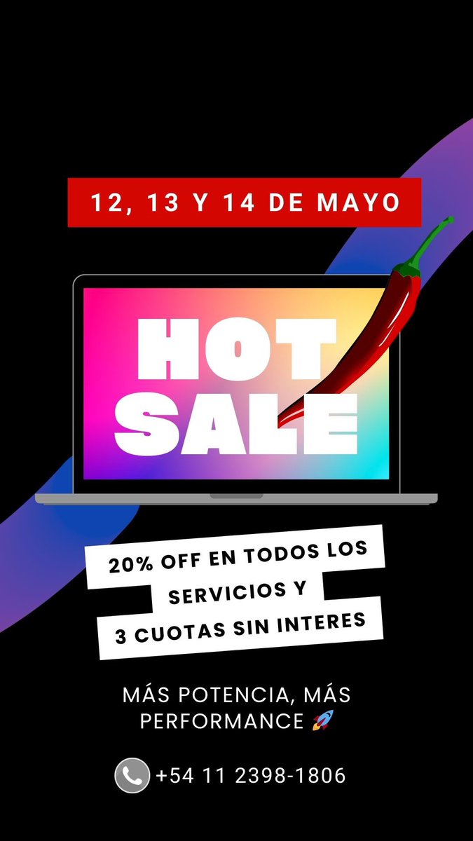 Aprovechá HOT SALE 20% off en TODOS mis servicios 👇 

- Optimización (tweaks, bios, tests de componentes, tests ingame)
-Armado de pc
-Limpieza física profunda
-Asesoramiento para upgrade
 
También 3 cuotas sin interés!

instagram.com/sxzboost

WhatsApp: +54 9 11 2398‑1806