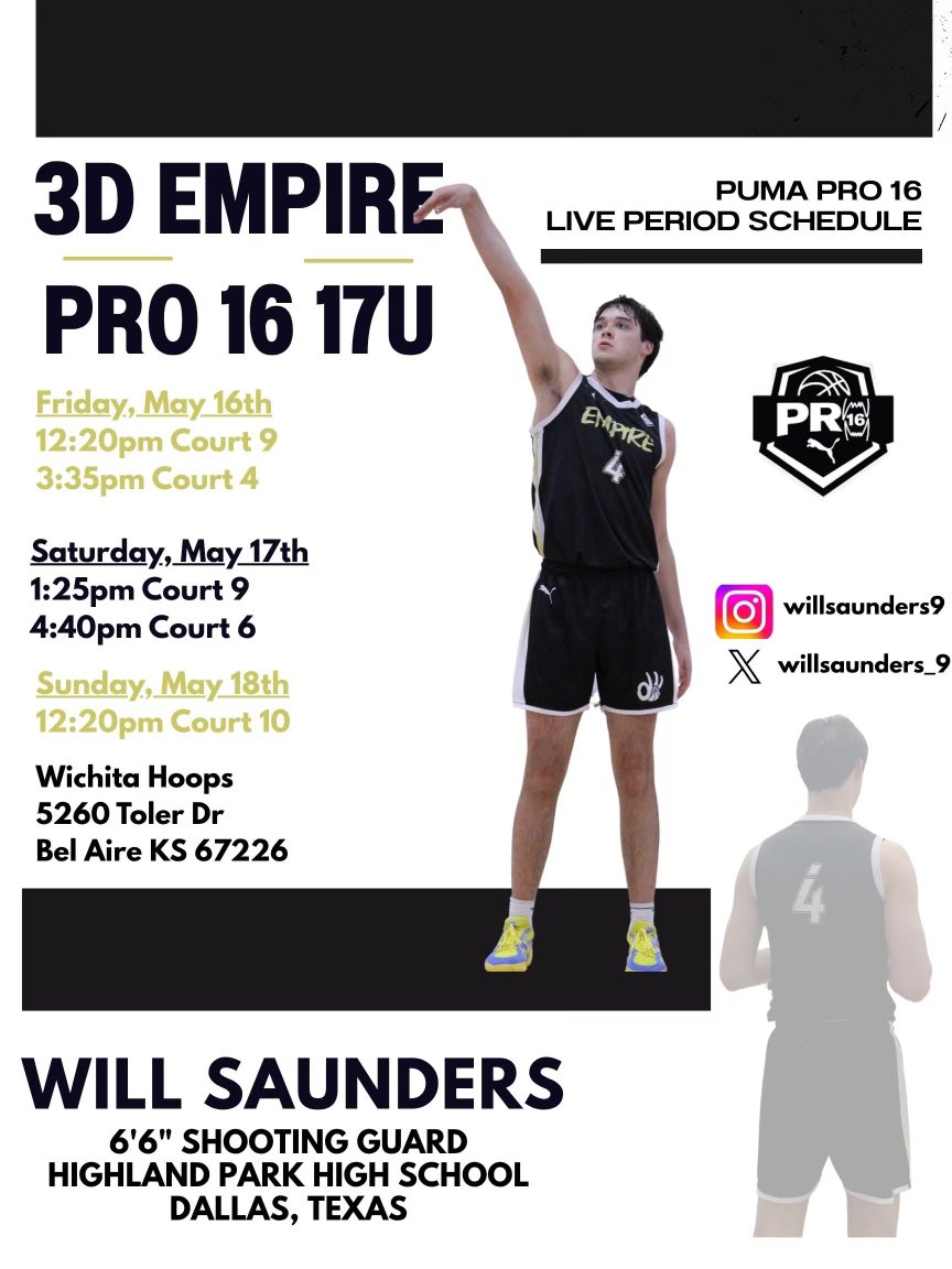 Excited for this weekend in Wichita. Here’s my schedule for session 3.