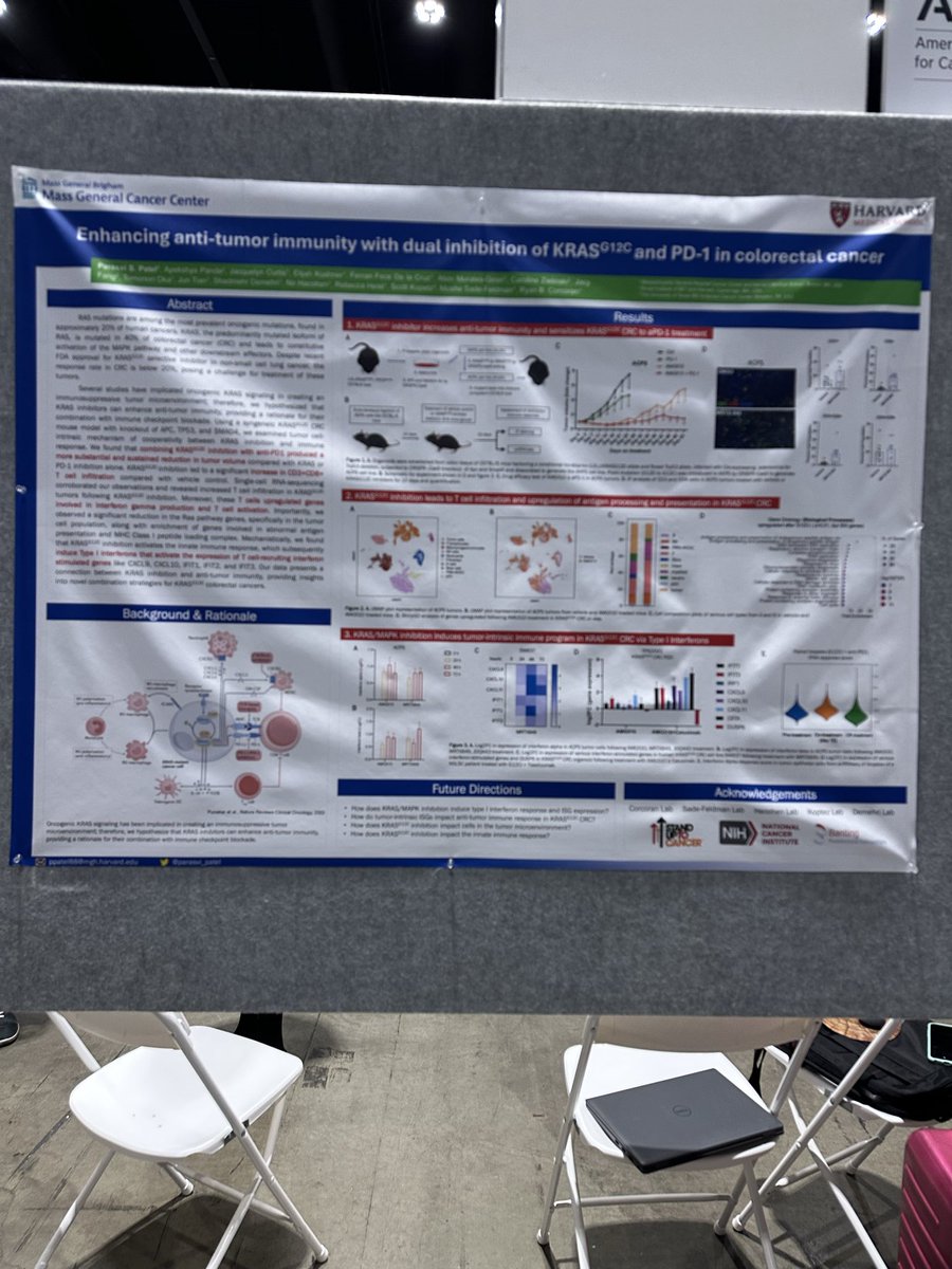 SU2Cscience's tweet image. Outstanding preclinical work being done by @parasvi_patel and the team at @MGHCancerCenter and @harvardmed in support of the @SU2C Catalyst®️ @bmsnews Team! #KRAS #Mirati #colorectalcancer #aacr25