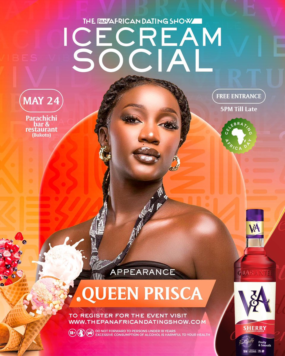 LetaruQueen's tweet photo. Save the date: 𝐒𝐚𝐭𝐮𝐫𝐝𝐚𝐲, 𝐌𝐚𝐲 𝟐𝟒𝐭𝐡
at Parachichi Bar and Restaurant, Bukoto.

Let’s celebrate Africa Day https://t.co/wkKFWkrYW3