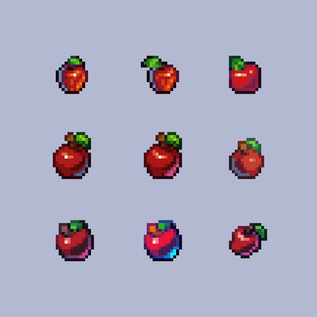 pixel_metro's tweet photo. Way too many apples I've done #pixelart #apples https://t.co/J5mluPrAk9