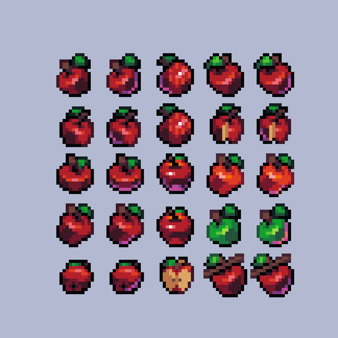 Way too many apples I've done #pixelart #apples