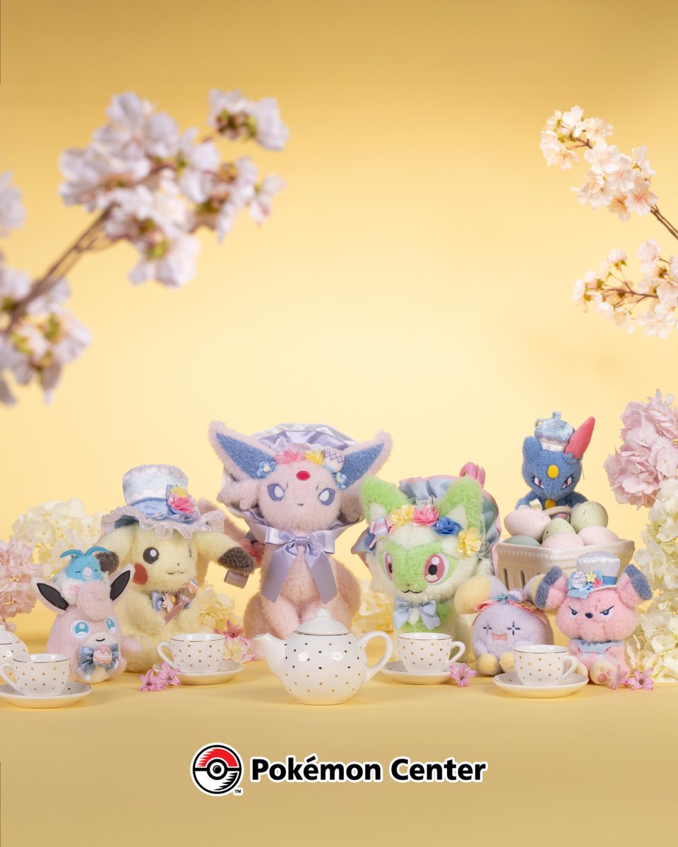 Which Pokémon would you choose to have a spot of tea with? 👒🌷

New fancy and adorable spring seasonal plush is available at #PokemonCenterUK. 

🛍️ pkmn.news/4dh5yR5