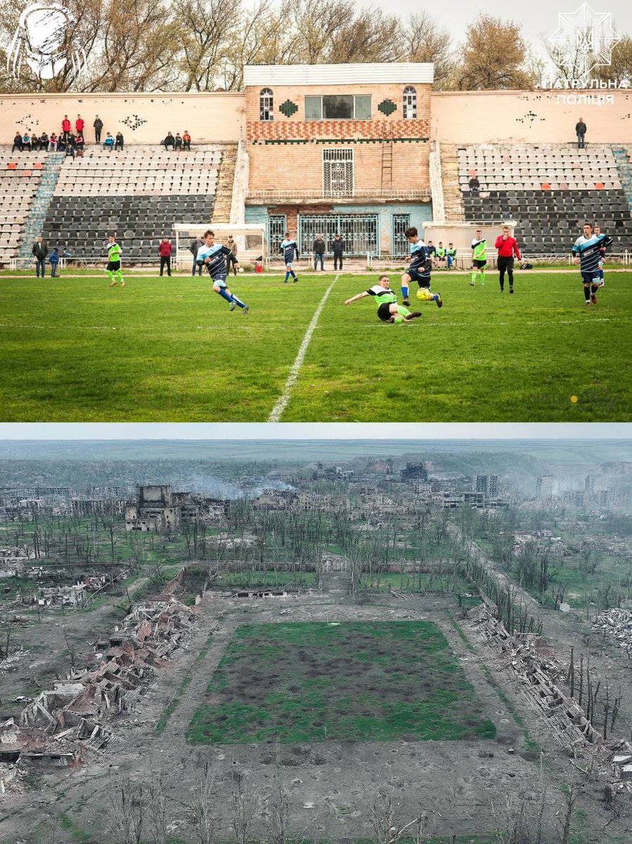 Toretsk, Donetsk region. 

Before the Russian invasion and now