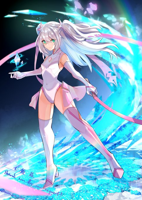 skebで依頼した、うちの子変身ヒロインが納品!

今回はルルナ+鞭モード!
クールな表情+背景の氷エフェクトも相まってカッコイイ…!
いつも剣モードだったからとっても新鮮!

次リプで絵師様紹介になります～ 