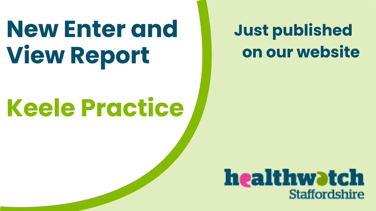 You can read the report from our January visit to Keele Practice on our website.
healthwatchstaffordshire.co.uk/wp-content/upl…