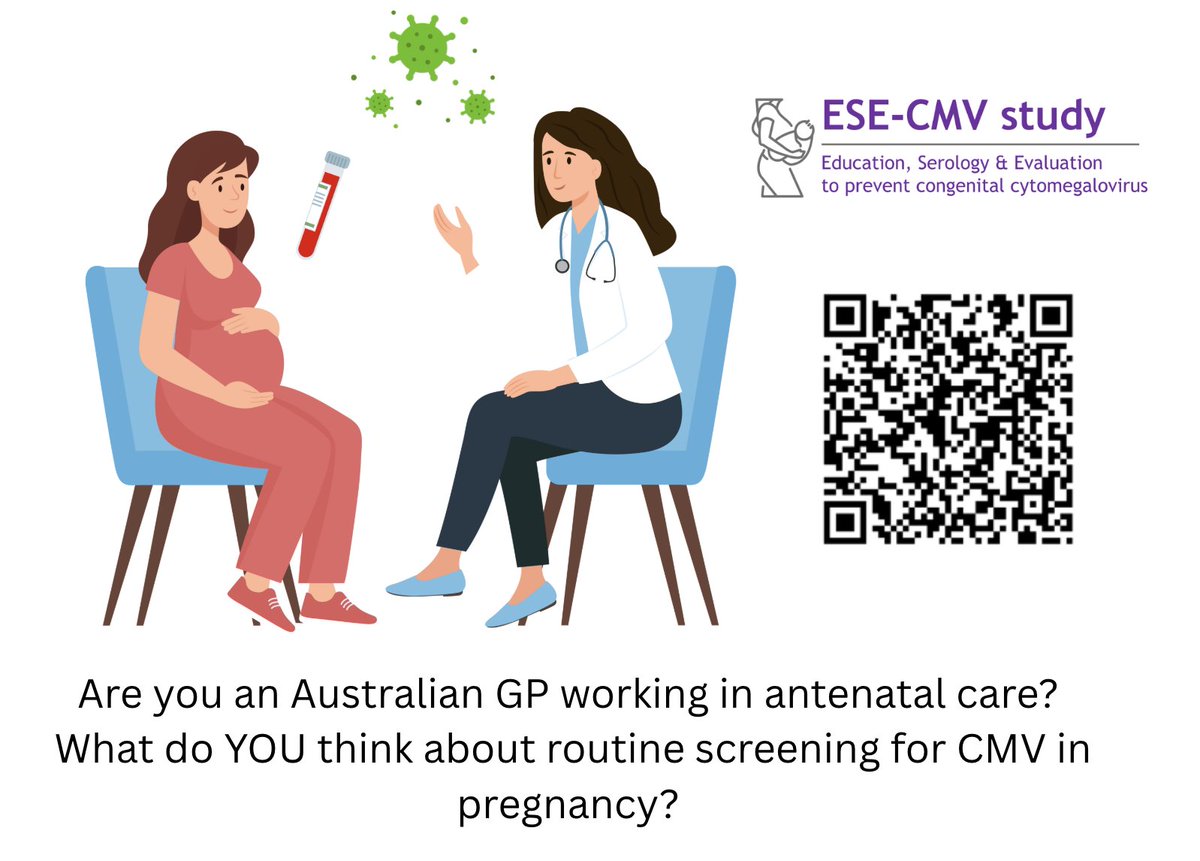 Are you a GP working in antenatal care in Australia? Do you routinely screen your pregnant patients for cytomegalovirus in early pregnancy?  Tell us what you think about this emerging practice and help inform future guidelines in antenatal care. redcap.unimelb.edu.au/surveys/?s=WLM…