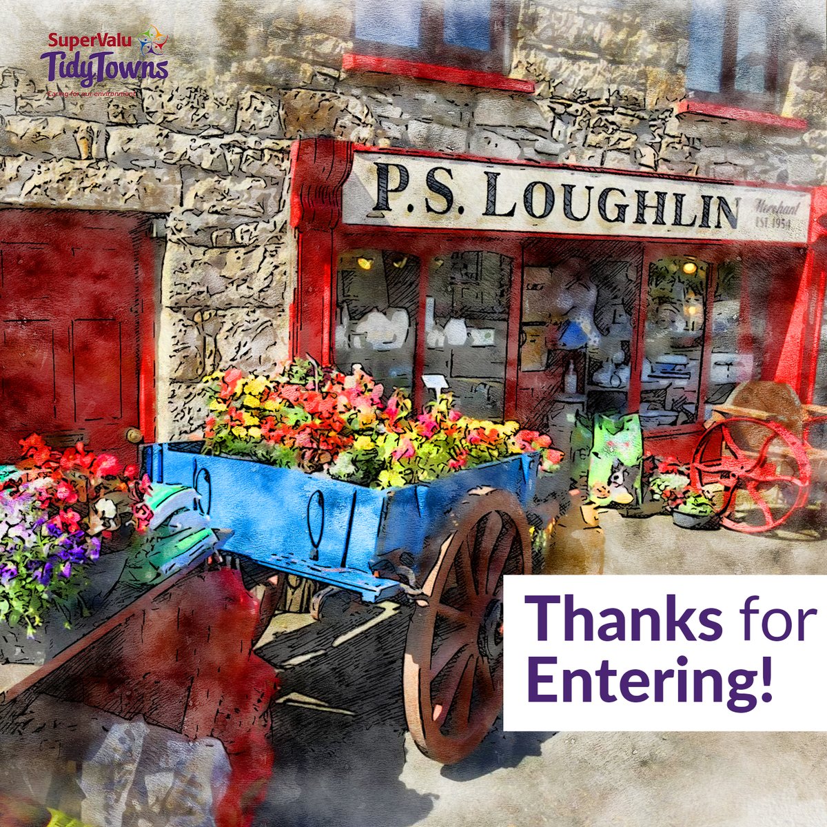 Supervalu TidyTowns Competition (@tidytownsire) on Twitter photo Thanks to all who entered this years <a href="/SuperValuIRL/">SuperValu Ireland</a> TidyTowns Competition, we wish you all the best of luck!
#TidyTowns25 Thanks to all who entered this years <a href="/SuperValuIRL/">SuperValu Ireland</a> TidyTowns Competition, we wish you all the best of luck!
#TidyTowns25