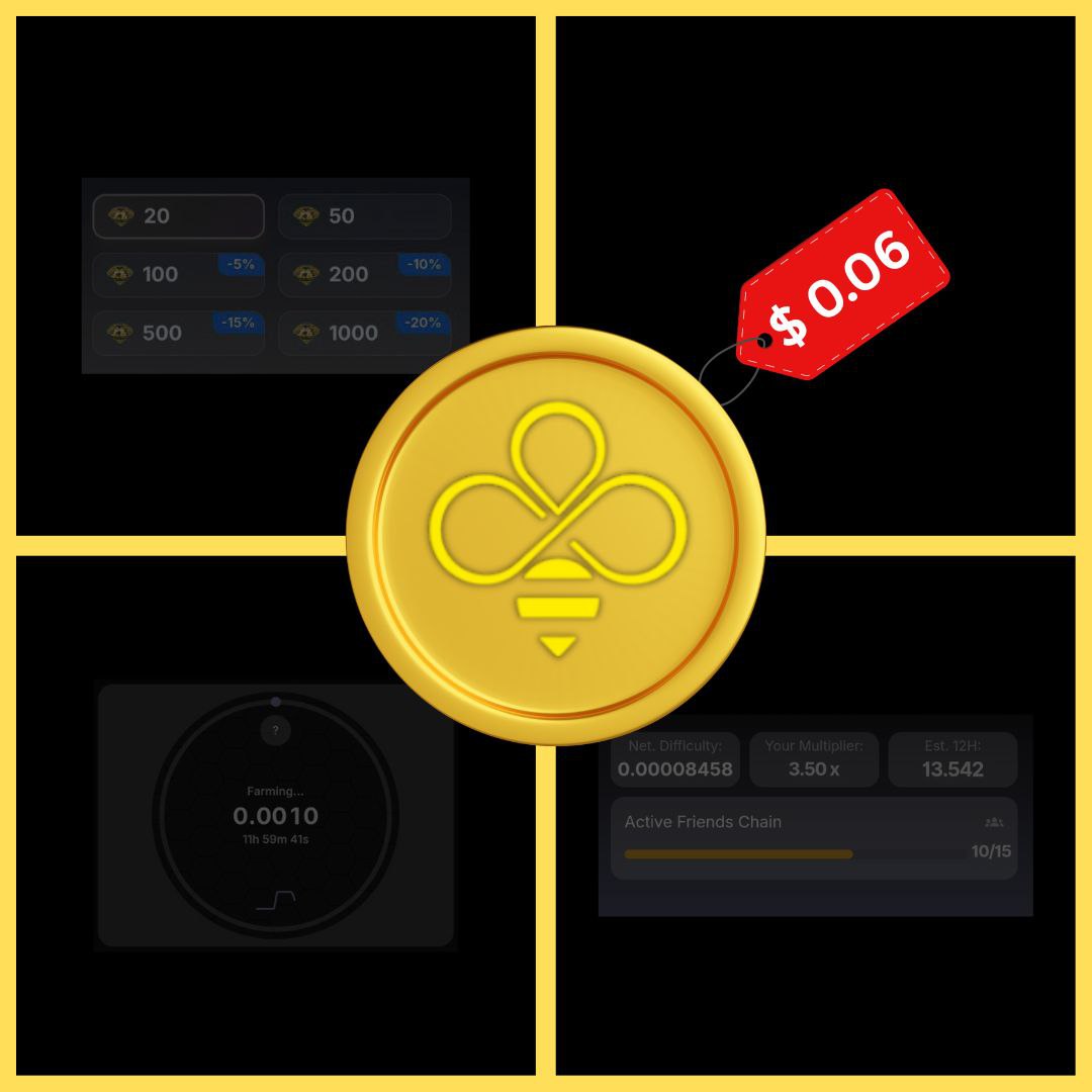🔥🔥🔥 BeeCoin has reached $0.06 and keeps climbing! 💰

✅ Now is the perfect time to buy, invest, or stake BeeCoin.

🌟 Mine smart, build your referral network, level up in the league  and boost your income!  💰 

🌐 Click here to Join BeeCoin now (t.me/Bee_CoinBot/ap…)
