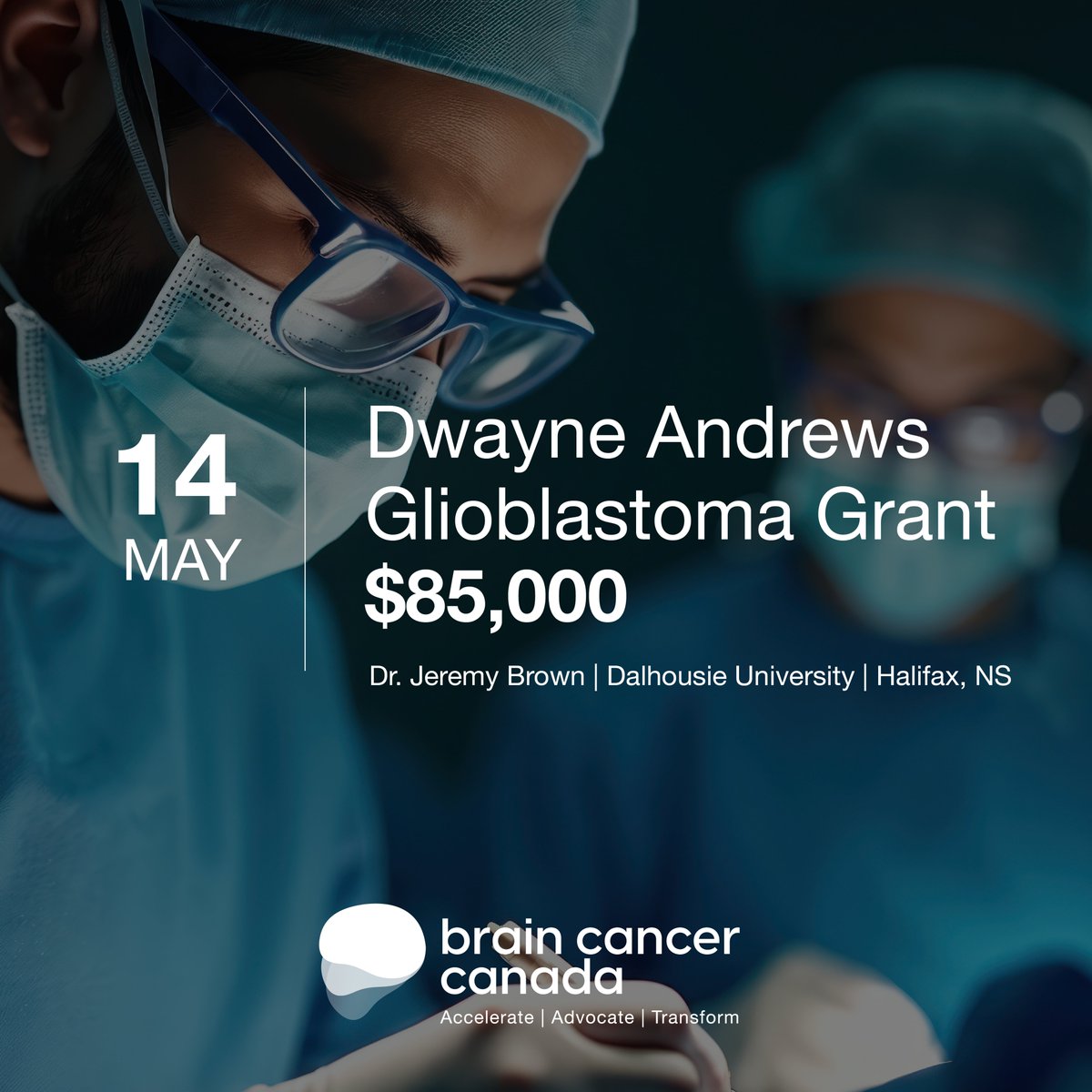 Brain Cancer Canada (@braincancercan) on Twitter photo 85K THE DWAYNE ANDREWS GLIOBLASTOMA RESEARCH GRANT AWARDED TO DR. JEREMY BROWN AT <a href="/DalhousieU/">Dalhousie University</a>
Click the link to learn about the research supported: globenewswire.com/news-release/2…
#BrainCancerAwarenessMonth #GreyInMay 85K THE DWAYNE ANDREWS GLIOBLASTOMA RESEARCH GRANT AWARDED TO DR. JEREMY BROWN AT <a href="/DalhousieU/">Dalhousie University</a>
Click the link to learn about the research supported: globenewswire.com/news-release/2…
#BrainCancerAwarenessMonth #GreyInMay