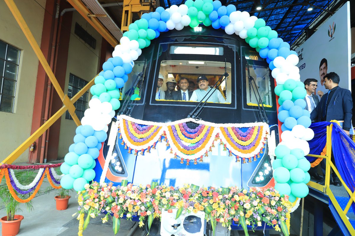 BEML India (@bemlltd) on Twitter photo In a landmark moment for India’s rail sector, BEML Ltd. celebrated the flag-off of its 2100th Metro Coach from its  Bengaluru facility today. The event was graced by Hon’ble Chief Minister of Madhya Pradesh, Dr. Mohan Yadav, who also formally handed over the land allotment letter In a landmark moment for India’s rail sector, BEML Ltd. celebrated the flag-off of its 2100th Metro Coach from its  Bengaluru facility today. The event was graced by Hon’ble Chief Minister of Madhya Pradesh, Dr. Mohan Yadav, who also formally handed over the land allotment letter